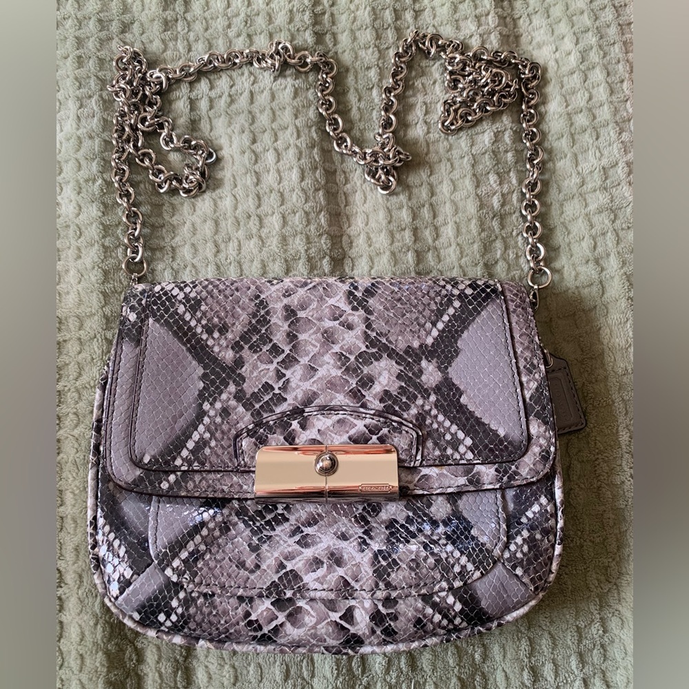 Coach Kristin Embossed Snakeskin Crossbody